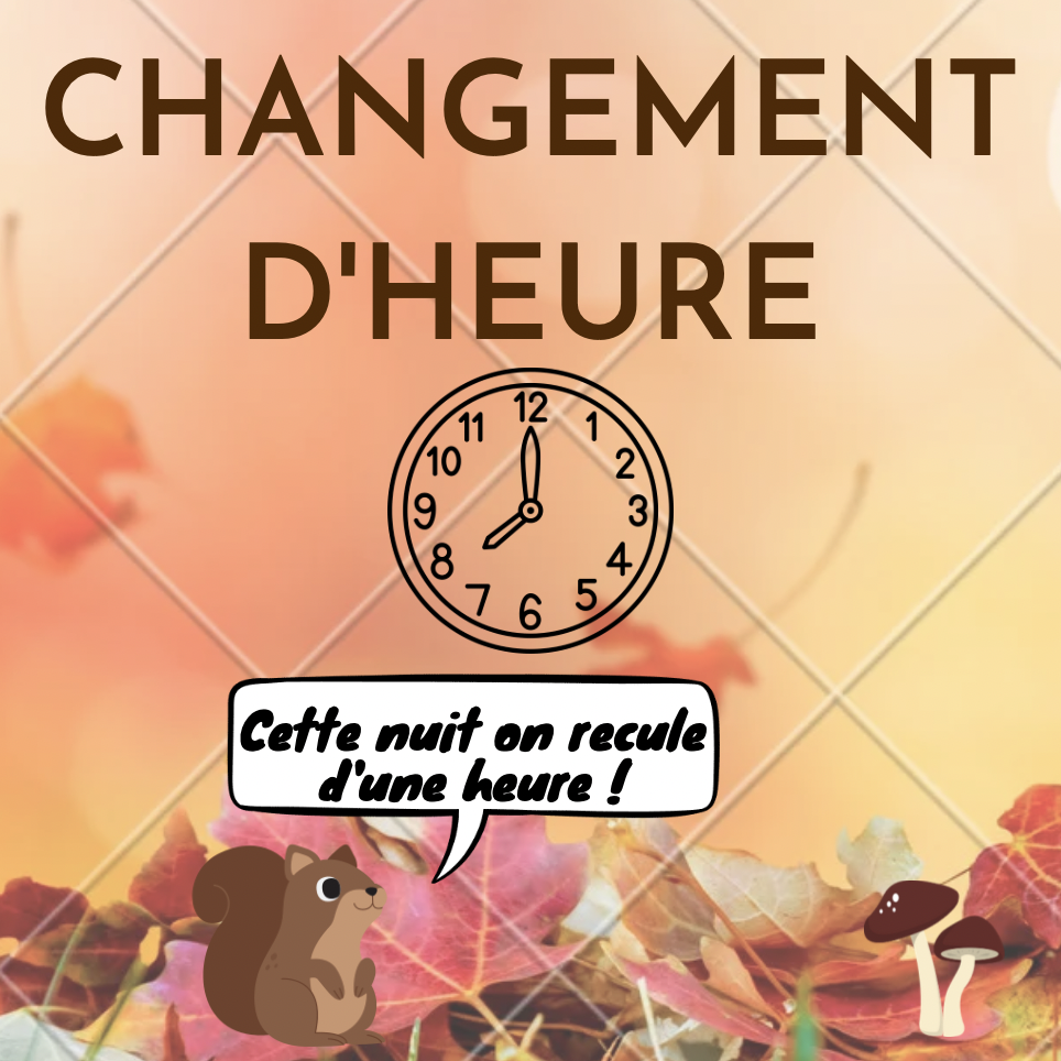 Changement d'heure !