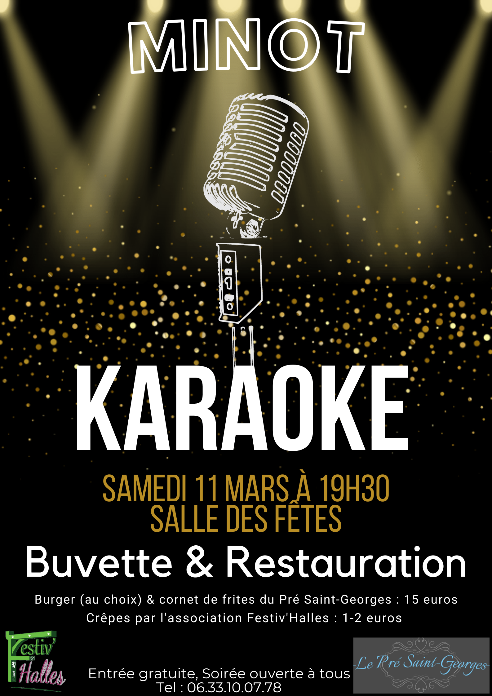 Rendez-vous le 11 mars à la Salle des Fêtes de Minot pour une soirée Karaoké ! 