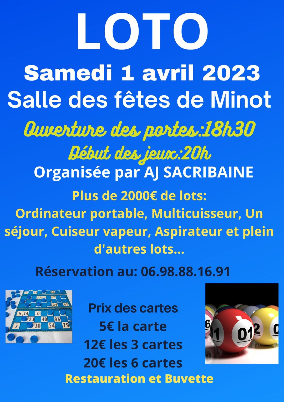 La Sacribaine organise un loto !