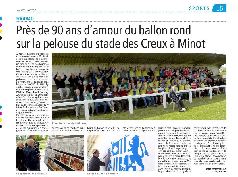 Le Châtillonnais et l'Auxois et Le Bien Public mettent à l'honneur l'esprit du foot à Minot